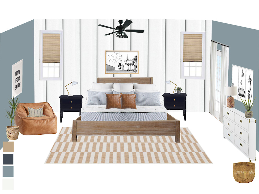 Coastal Modern Boys Bedroom Design