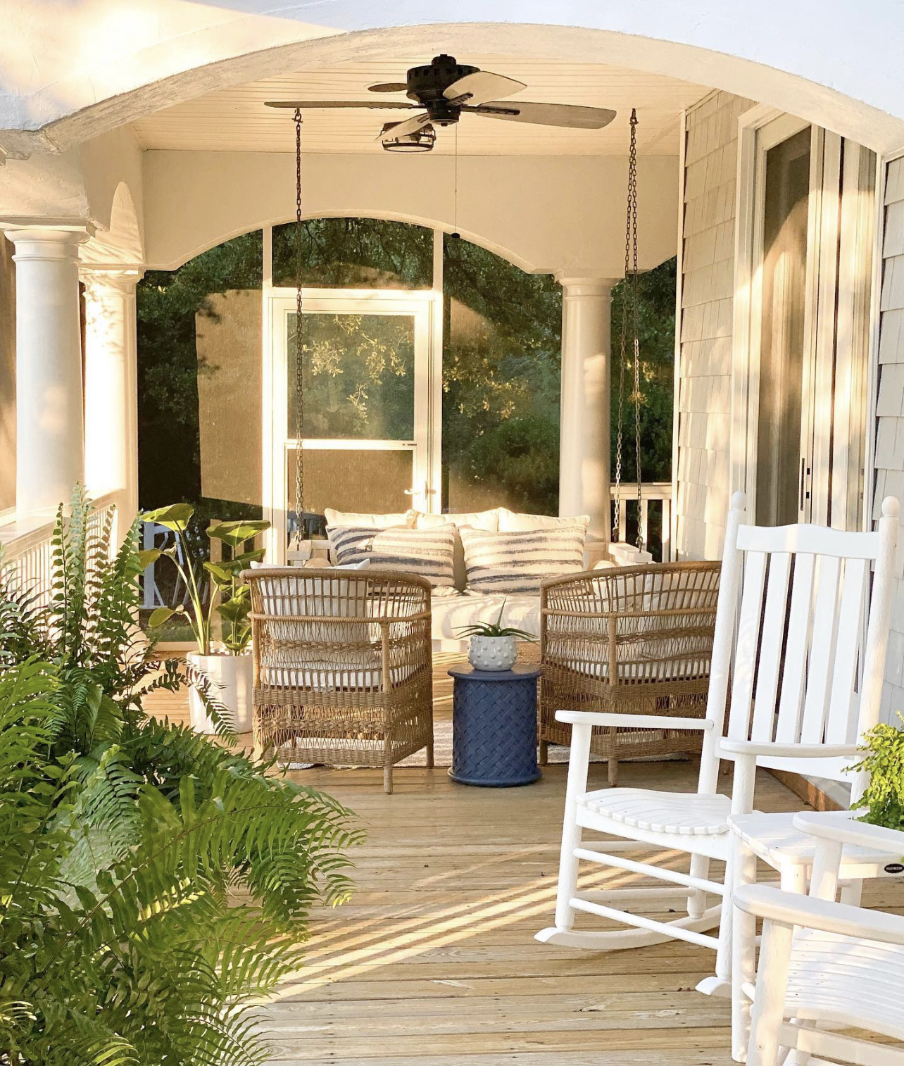 How to Style a Narrow Porch - CASS Design Co.