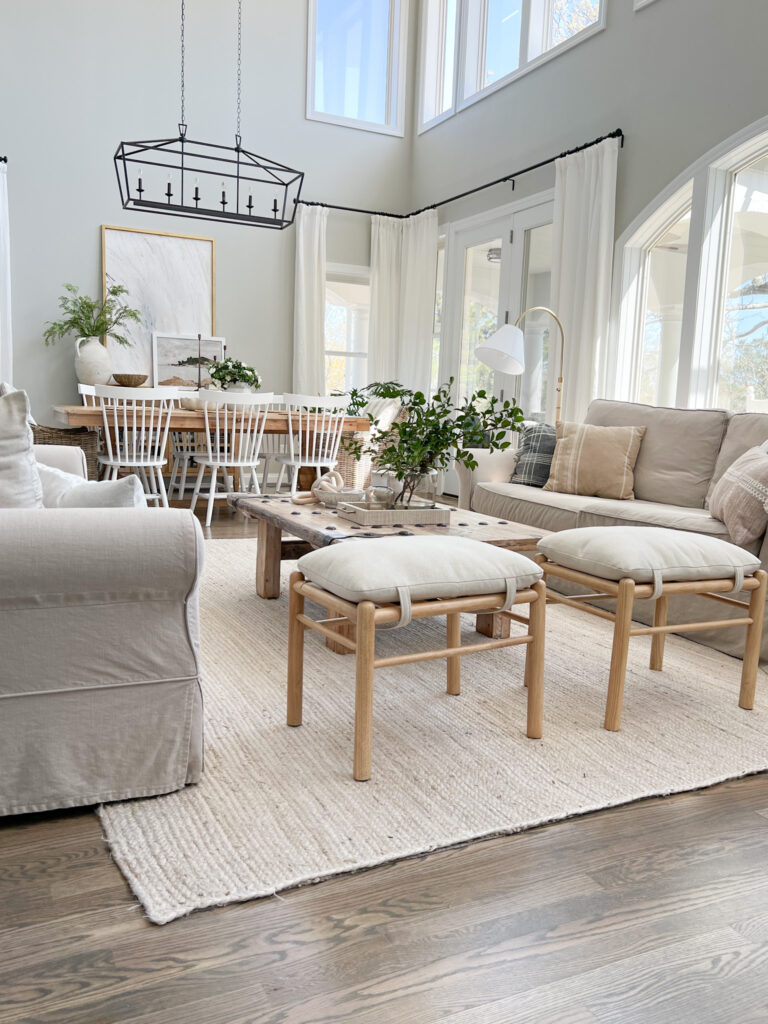 Light wooden floor store living room