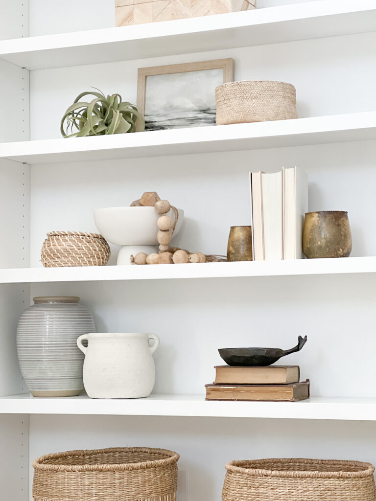 living room bookshelf decor