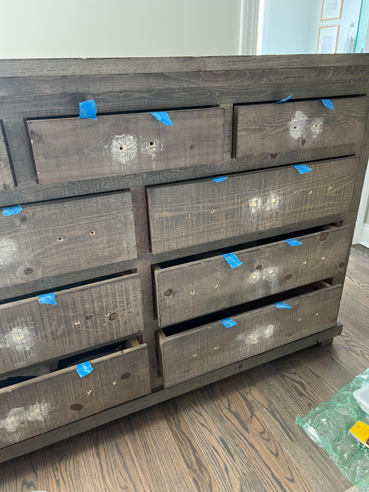 refinish a dresser beginning