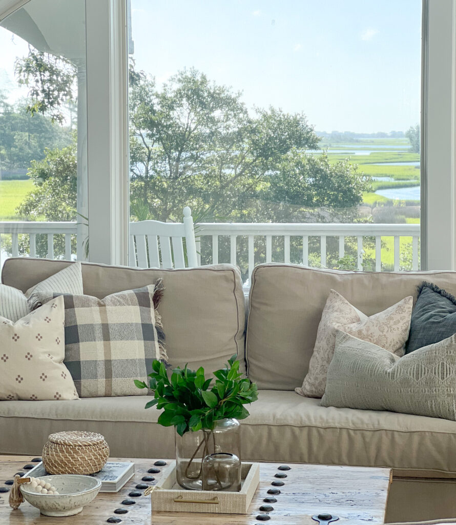 Coastal pillows for online couch