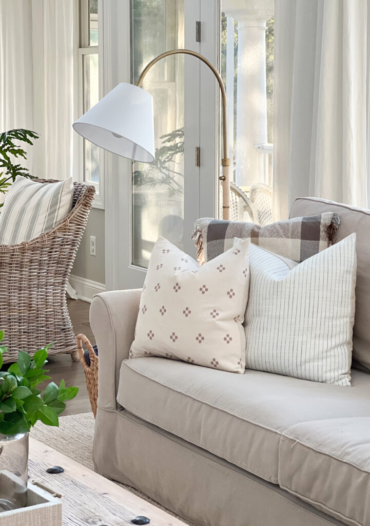 Neutral Throw Pillow Combinations for White and Gray Sofas - Room