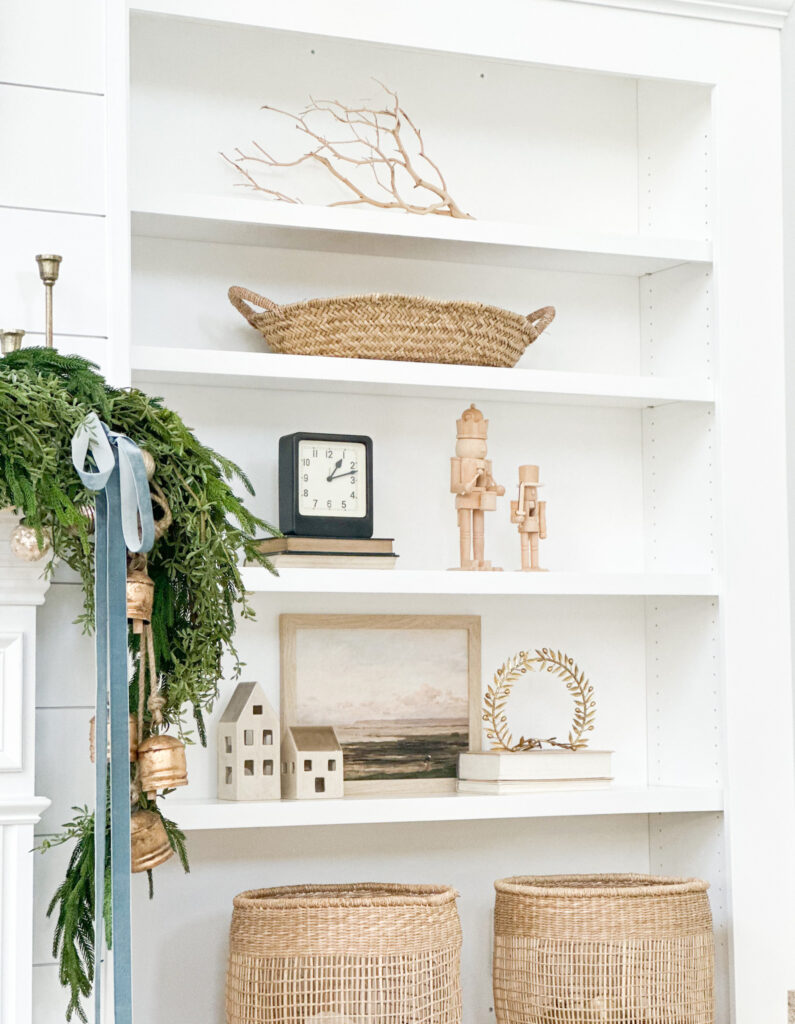 Coastal Christmas Shelf Styling
