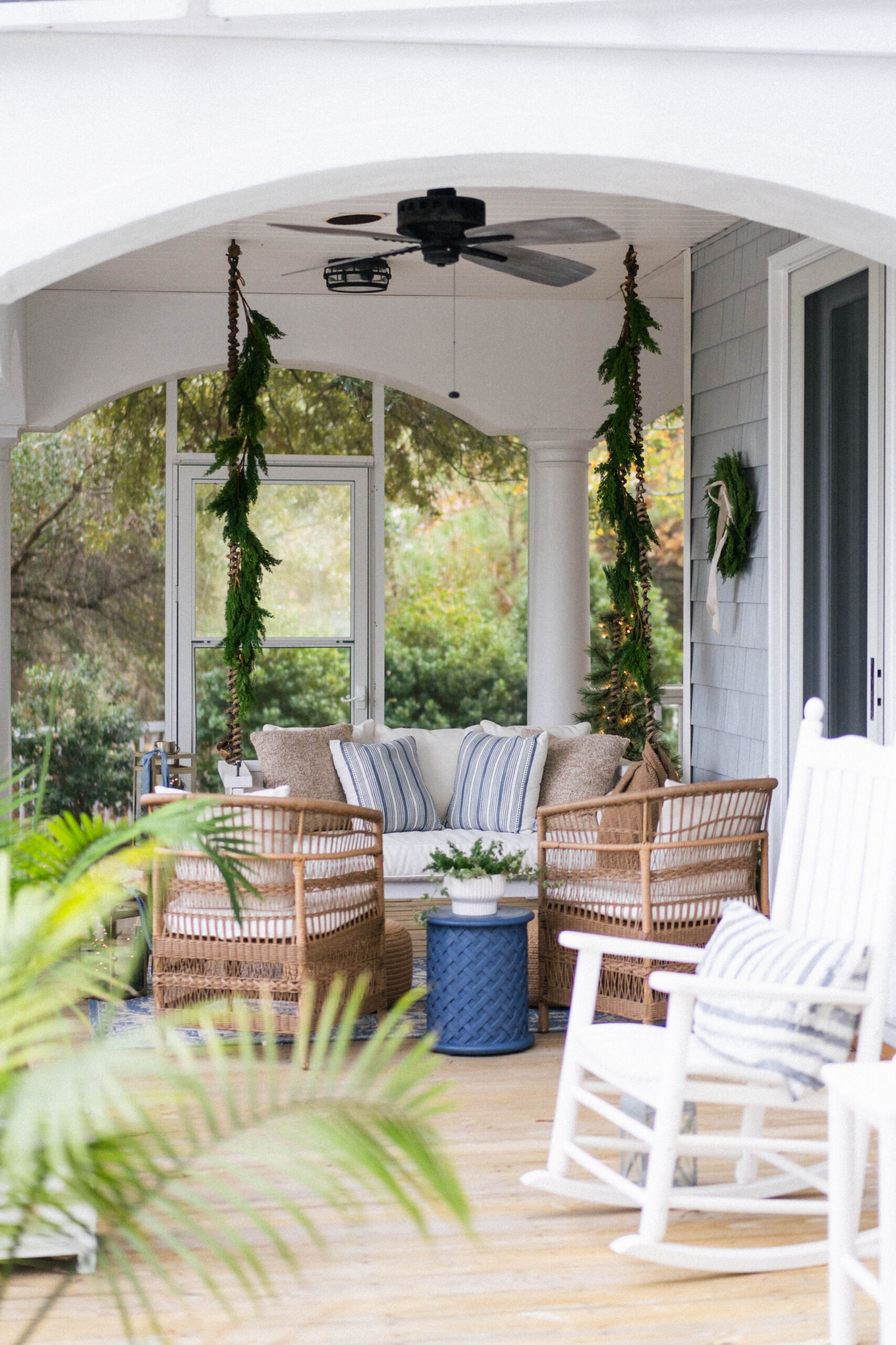 Coastal Christmas Back Porch