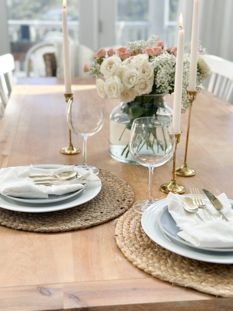 romantic dinner for two table decor
