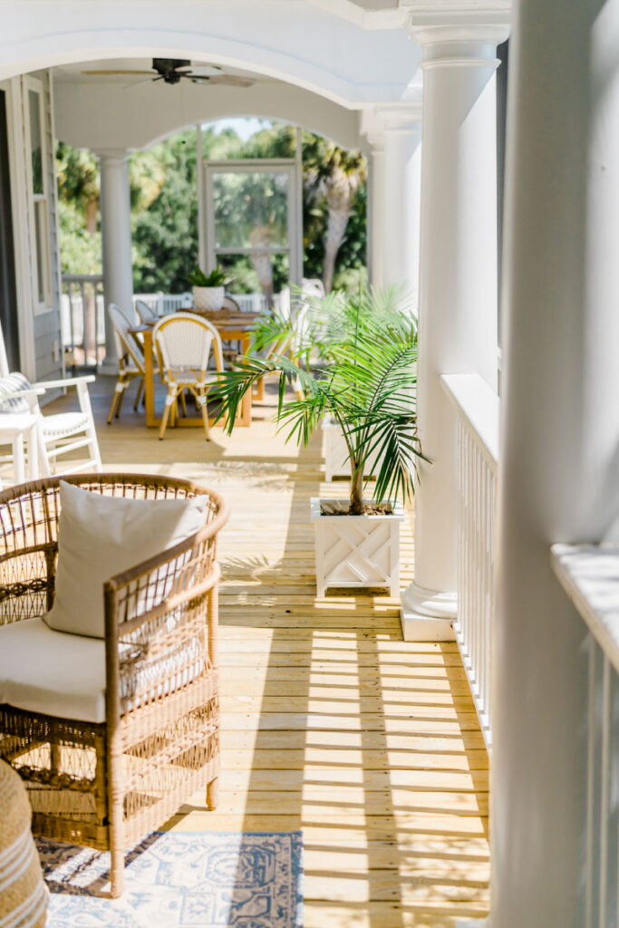 Chairs & Dining area on back porch