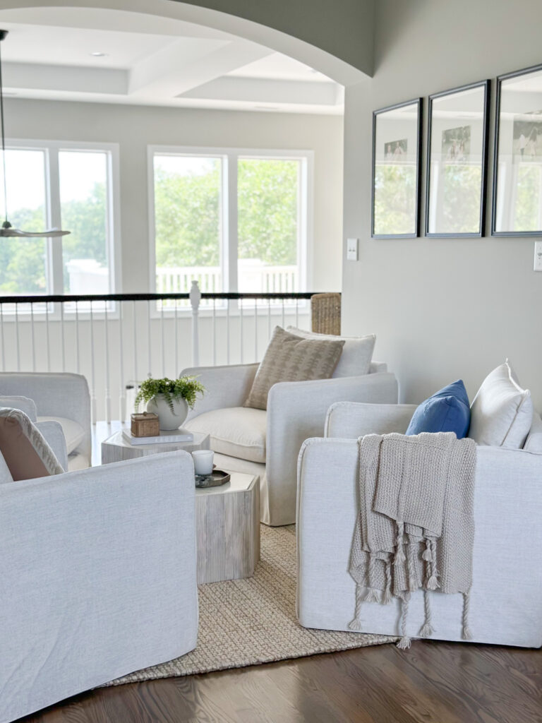 stairs landing sitting area