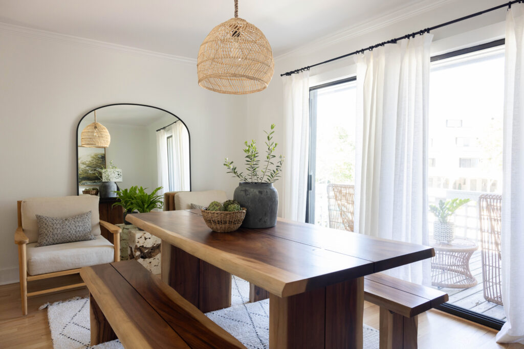 coastal modern organic dining room